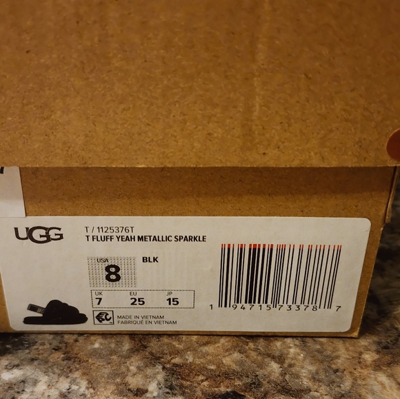 Infant Ugg T Fluff Sandals, Size 8 Toddler - Picture 1 of 7